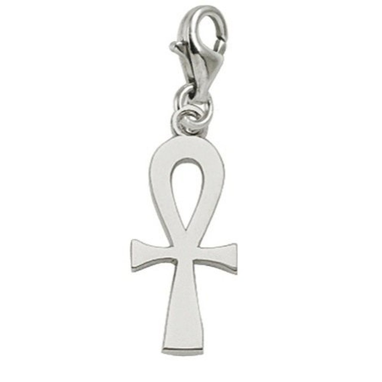 Ankh Charm with Lobster Claw Clasp - Egyptian Symbol Pendant for Bracelets & Necklaces - Perfect for Jewelry Making, Gifts, and Spiritual Protection