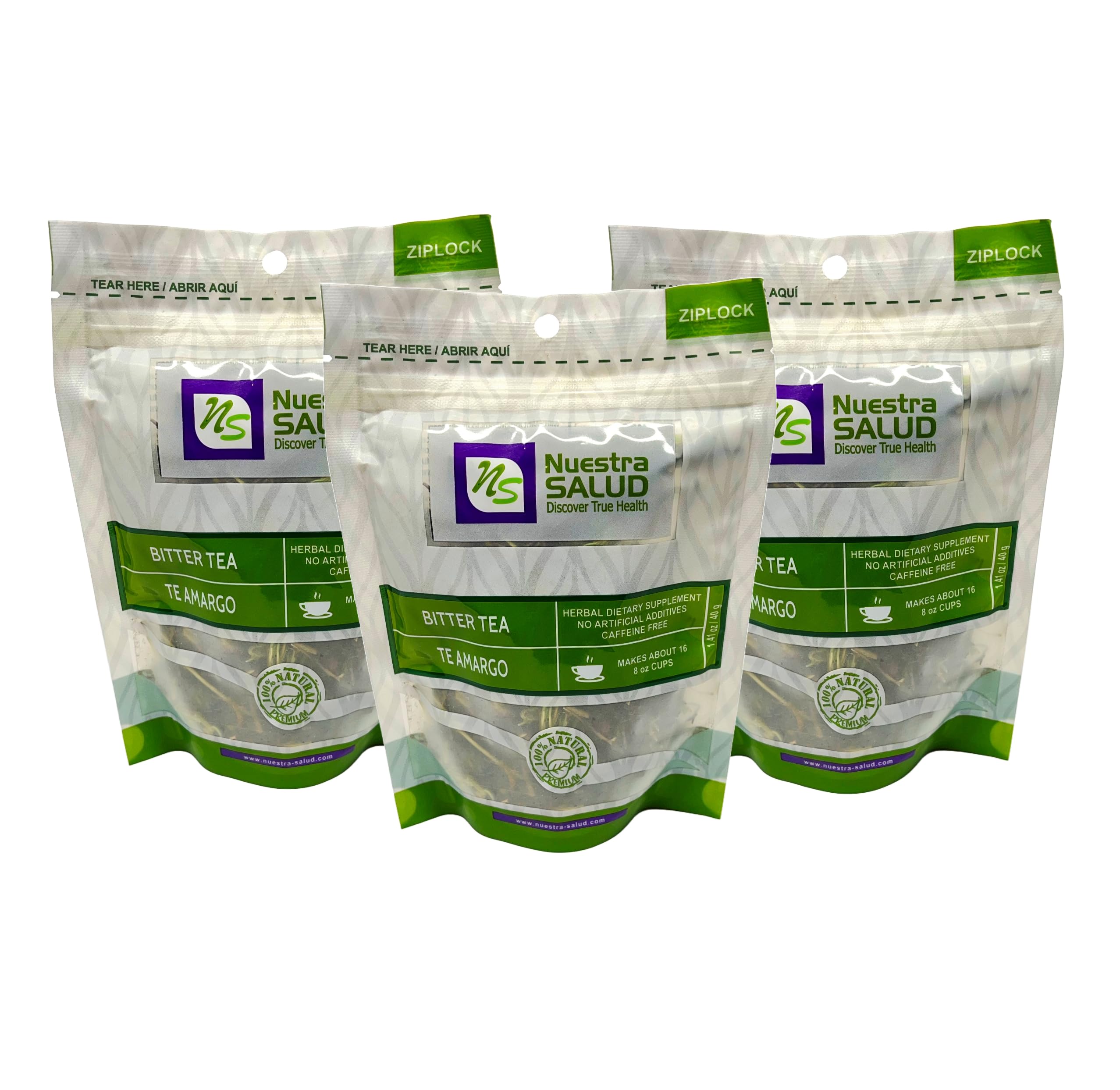 Nuestra Salud Bitter Tea - Herbal Infusion with Hercampuri Macho (40g x 3) | Detox & Digestive Benefits | Perfect for After Meals & Relaxation