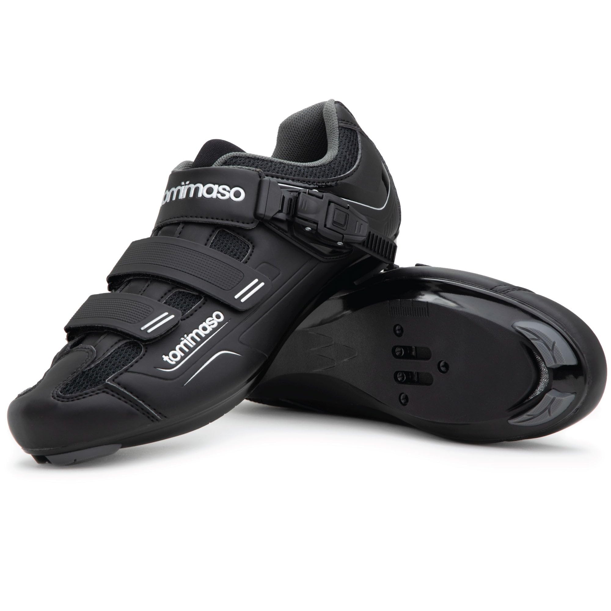 Tommaso Strada Men's Peloton & SPD Cycling Shoes - 2-in-1 Compatible with Delta & SPD Cleats - Road Bike & Indoor Cycling Shoes for Men - Perfect for Spinning Classes, Commuting & Outdoor Rides (Cleats Not Installed)
