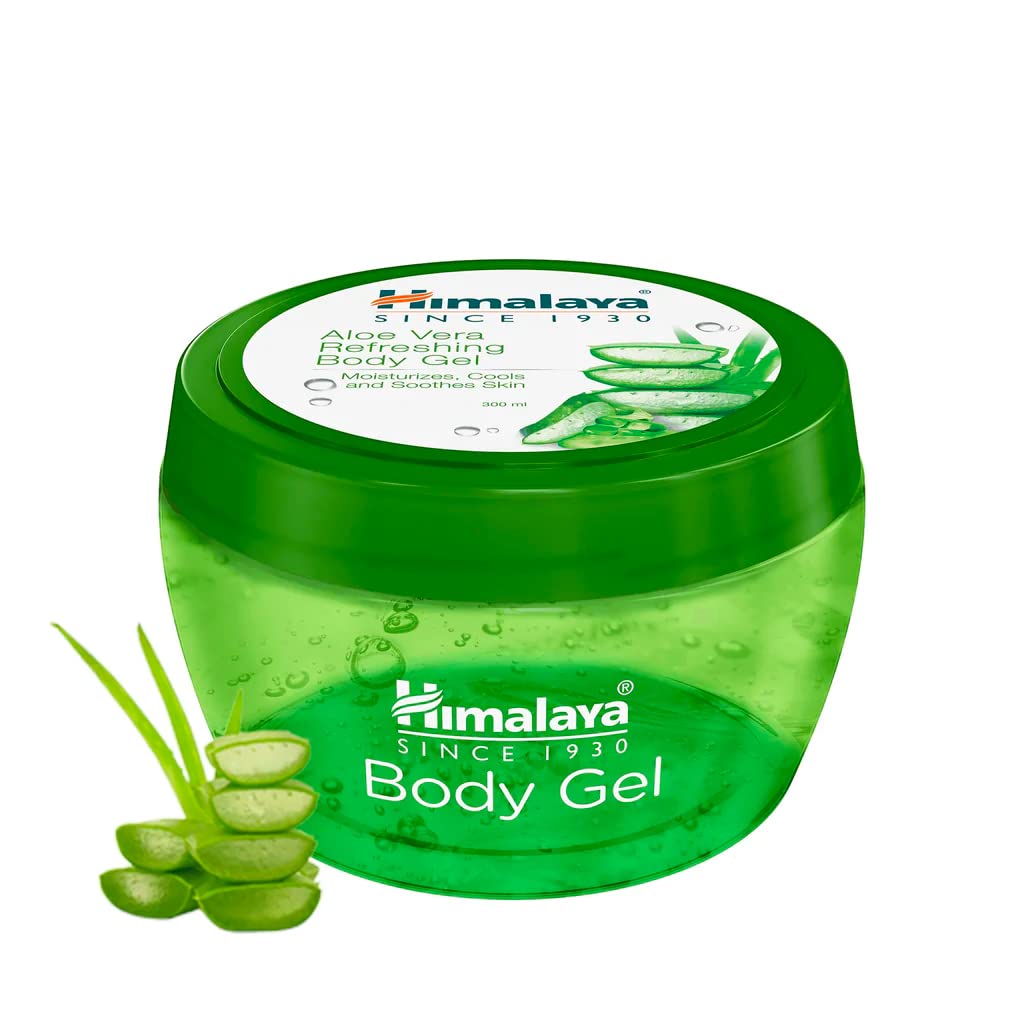 Himalaya Aloe Vera Soothing Body Gel 300ml - Hydrating & Cooling for Sunburn, Dry Skin & After Shave Care