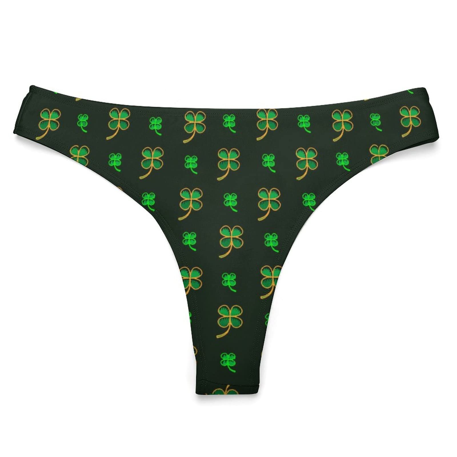 Lucky Irish Four Leaf Clover Women's Underwear - Sexy Breathable T-Back Thong Panties for St. Patrick's Day & Everyday Wear - Comfortable Lingerie for Special Occasions & Date Nights