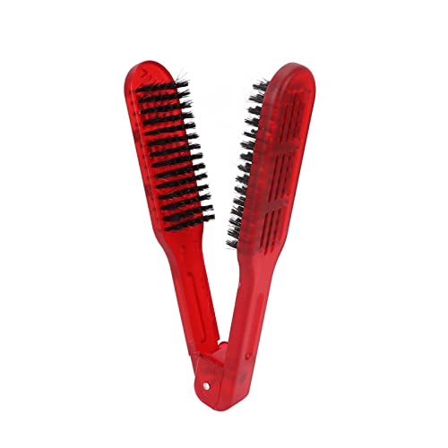 Professional Double-Sided Clamp Hair Brush - Heat Resistant Styling Tool for Barbers & Salons | Perfect for Hair Extensions, Styling & Salon Use
