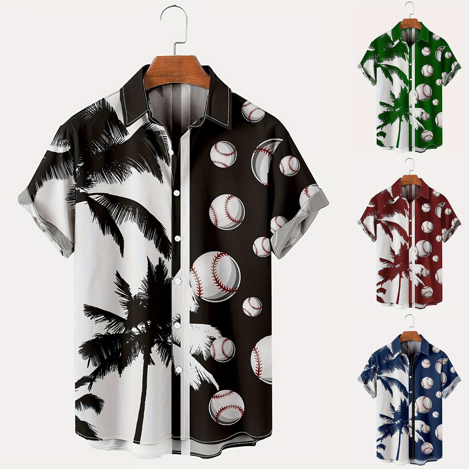 Men's Hawaiian Shirt - Tropical Short Sleeve Button Down Beach Shirt for Summer Vacation, Luau Party & Casual Wear | Breathable & Stylish Aloha Shirt