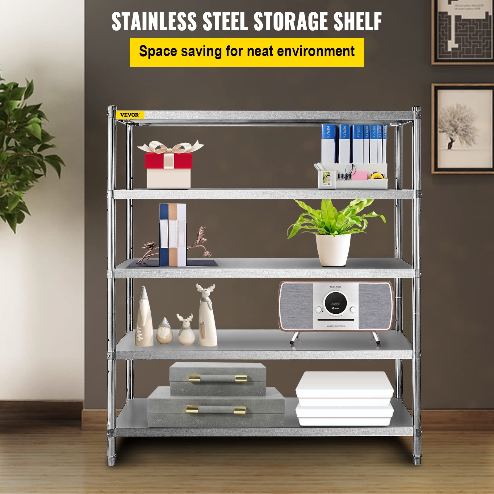 VEVOR 5-Tier Heavy Duty Storage Shelf - 70.9