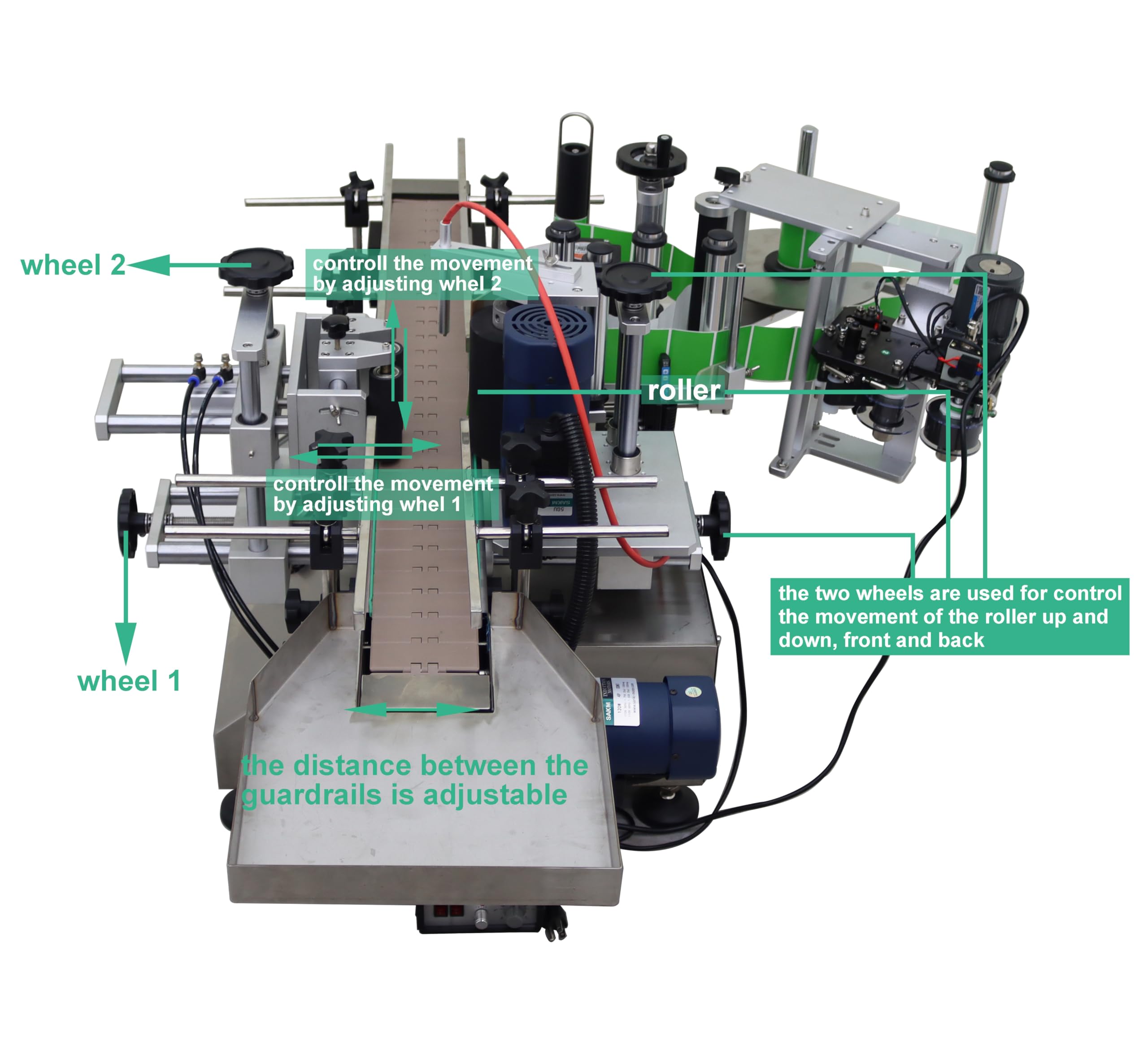 TECHTONGDA Automatic Round Bottle Labeling Machine with Printer Conveyor - 0.78-4.72inch Bottle Diameter, 360° Labeling for Beverage, Cosmetics & Pharmaceutical Packaging