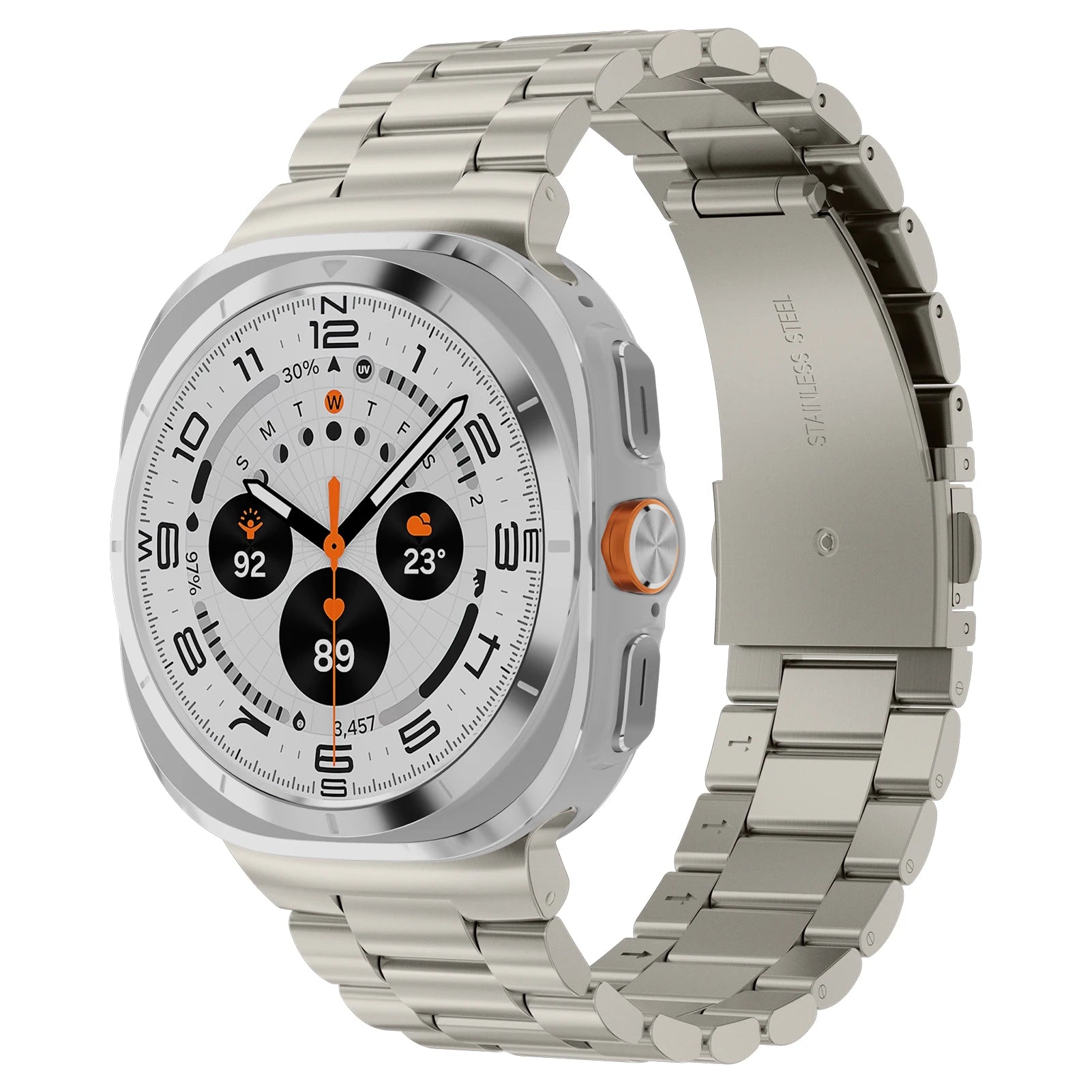 Premium Stainless Steel Bracelet for Samsung Galaxy Watch Ultra - Durable & Stylish Smartwatch Band for Men & Women - Perfect for Workouts, Office & Everyday Wear