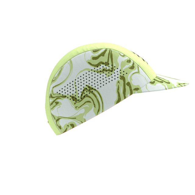 Compressport Unisex Pro Racing Cap - Green Camo/Fluo Red | Lightweight Performance Hat for Running, Cycling & Outdoor Sports