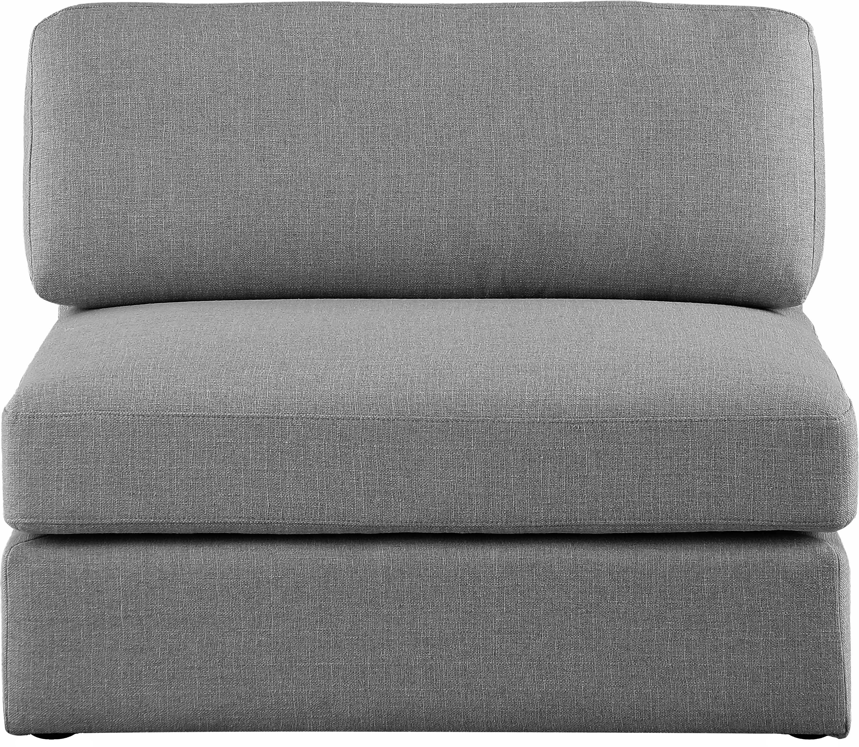 Beckham Durable Linen Textured Fabric Armless Chair - Modern Home Office & Living Room Accent Furniture for Relaxing & Decor