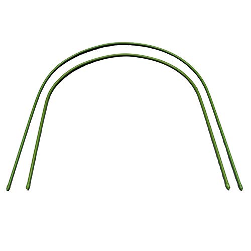 Fderopor 4ft Greenhouse Hoops - Rust-Free Plastic Coated Steel Garden Plant Stakes (7PCS) | Bendable Grow Tunnel Supports for Raised Beds, Plant Fabric, and Vegetable Gardens | Perfect for DIY Greenhouses, Seed Protection & Garden Fabric Support