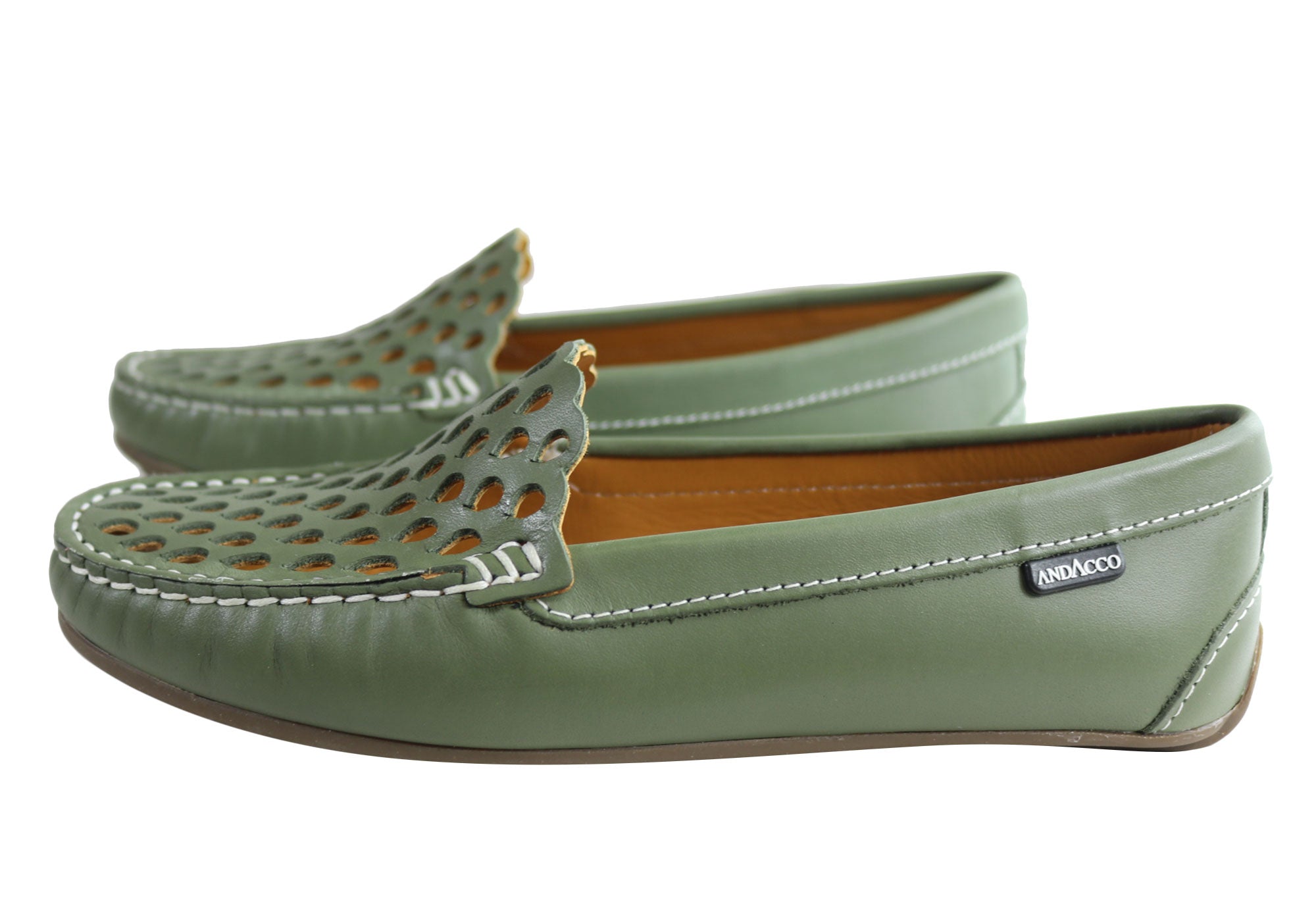 Andacco Isabella Women's Comfortable Leather Loafers - Handmade in Brazil - Slip-On Casual Shoes for Work, Travel & Everyday Wear