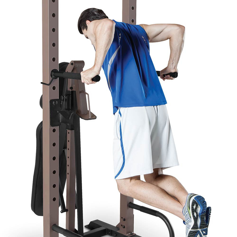 Steelbody Power Tower with Foldable Bench - STB 98502 | Home Gym Equipment for Pull-Ups, Dips & Strength Training | Compact Workout Station for Small Spaces