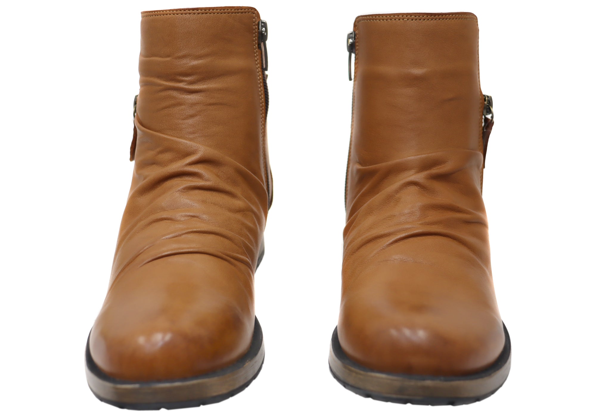 Orizonte Village Women's European Comfortable Leather Ankle Boots - Stylish & Cushioned for Walking, Work & Casual Outfits