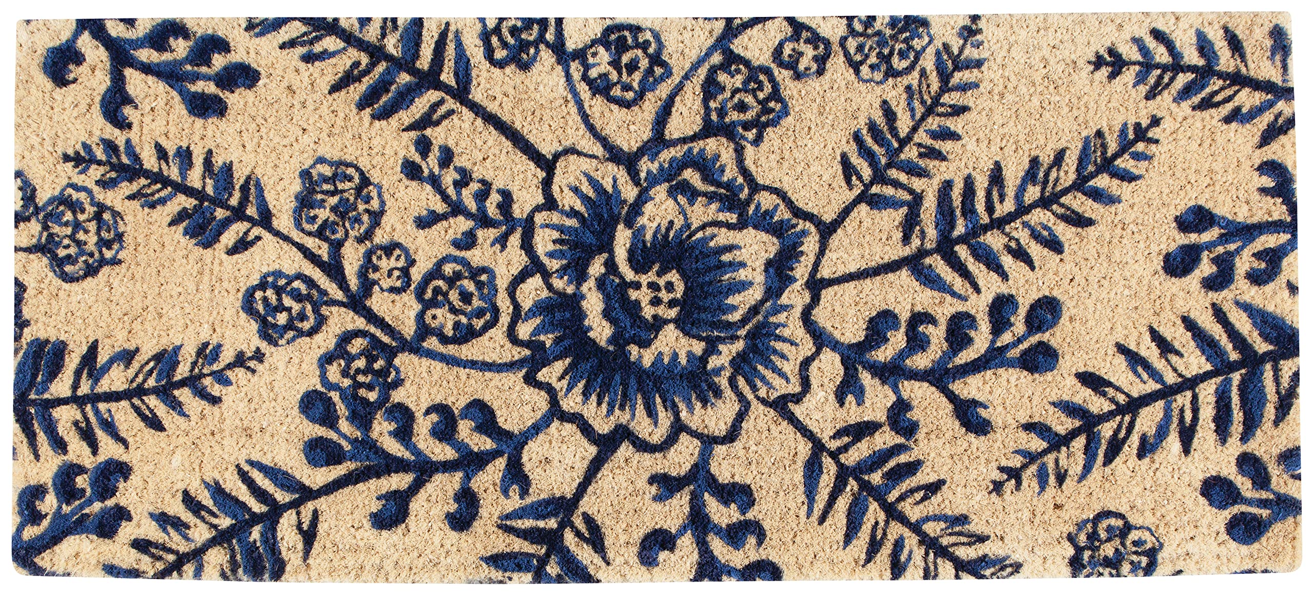 Now Designs Juliette Estate Natural Coconut Fiber Printed Doormat - Extra Wide 18