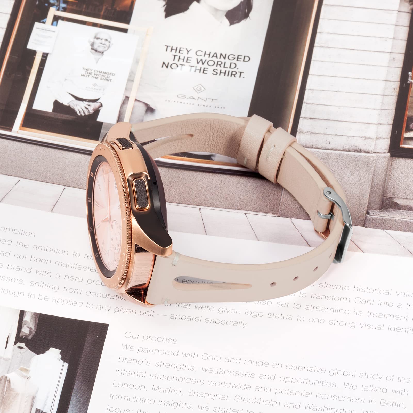 Premium 20mm Leather Watch Band Compatible with Samsung Galaxy Watch 7/6/5/4/3 & Vivoactive 3 - Stylish Replacement Strap for Men & Women | Perfect for Business, Casual Wear & Everyday Use