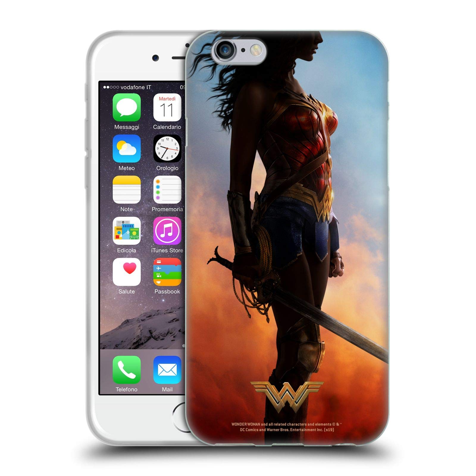 Officially Licensed Wonder Woman Movie Godkiller Sword iPhone 6/6s Case - Soft Gel Protective Cover for Apple iPhone 6 & 6s - Perfect for DC Comics Fans, Superhero Collectors, and Movie Lovers