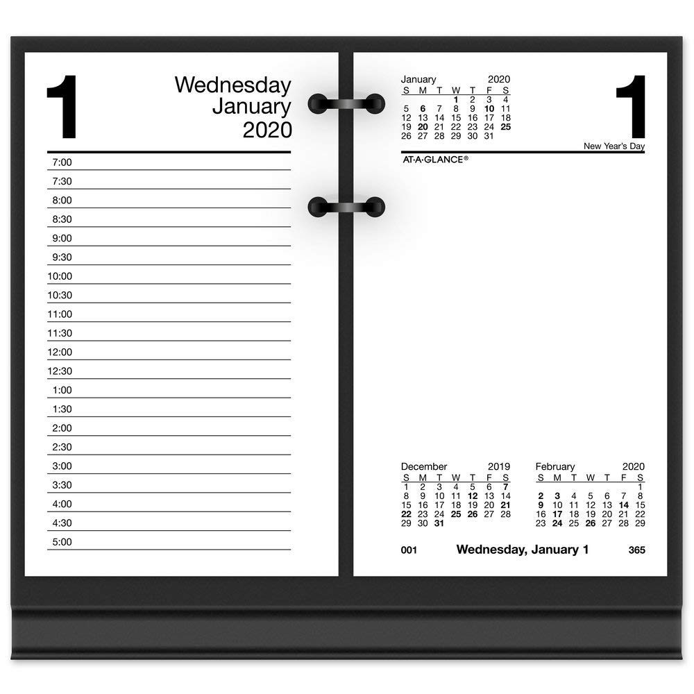 AT-A-GLANCE AAGE71750 2024 Desk Calendar Refill - Monthly Planner Pages for Office, Home & School Organization | Perfect for Professionals, Students & Home Use