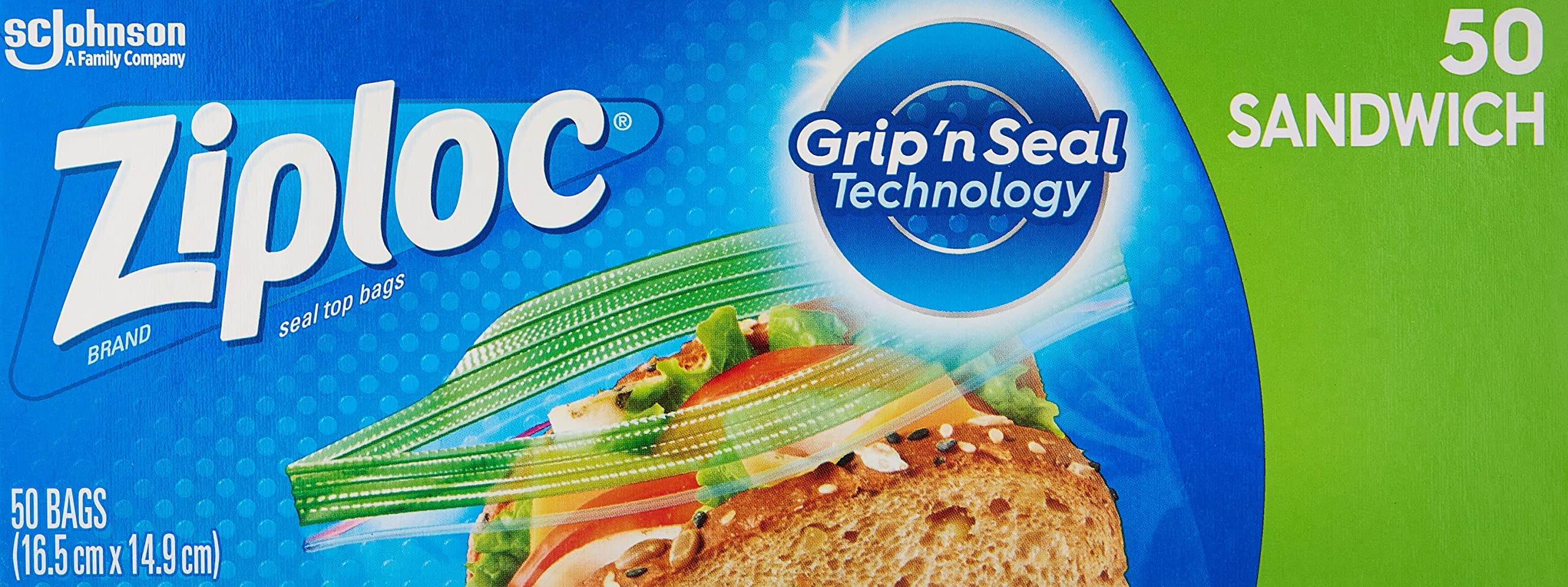Ziploc Sandwich Bags, 145 Count - Reusable Food Storage Bags for Lunch, Snacks, Meal Prep & Freezer Storage