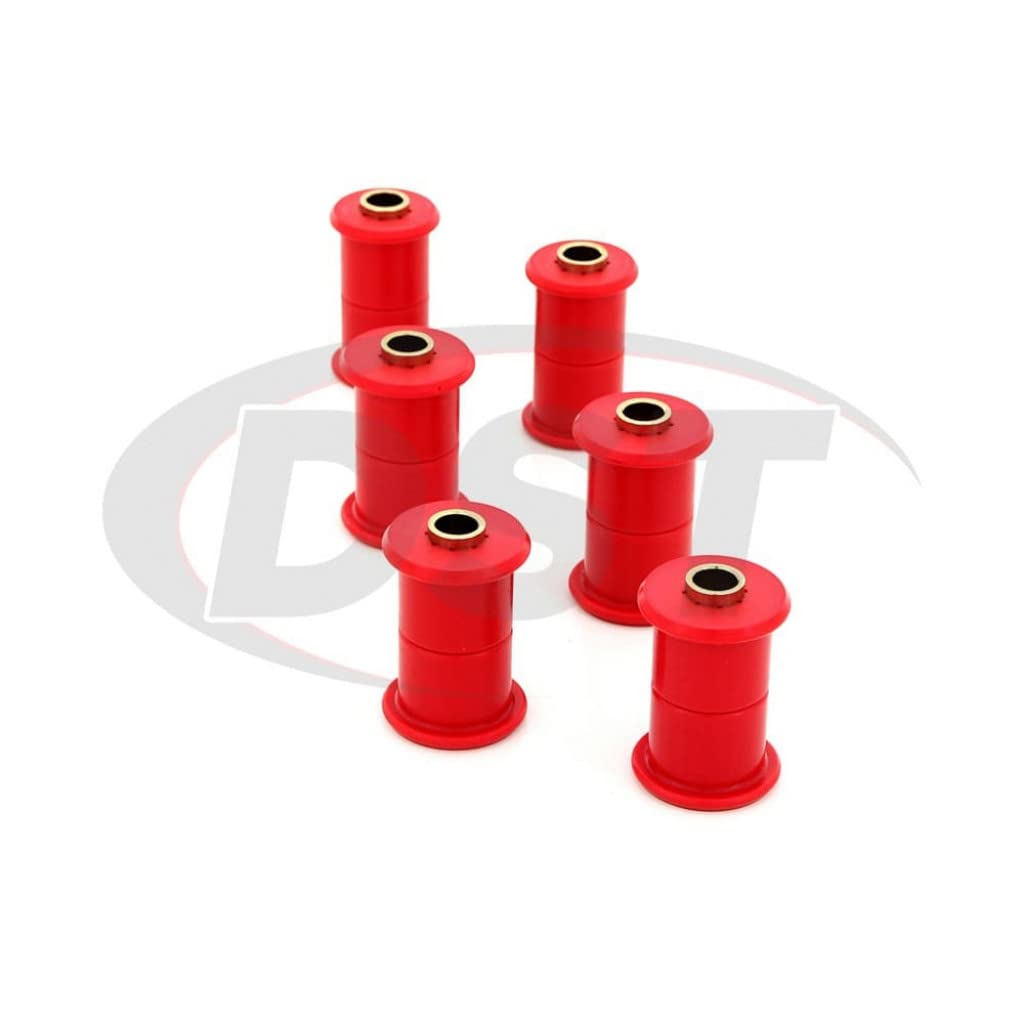 Energy Suspension Rear Spring Shackle Bushing Set (Red) for 1997-2001 Dodge Dakota | 5.2113R | Heavy-Duty Suspension Upgrade for Off-Road & Towing