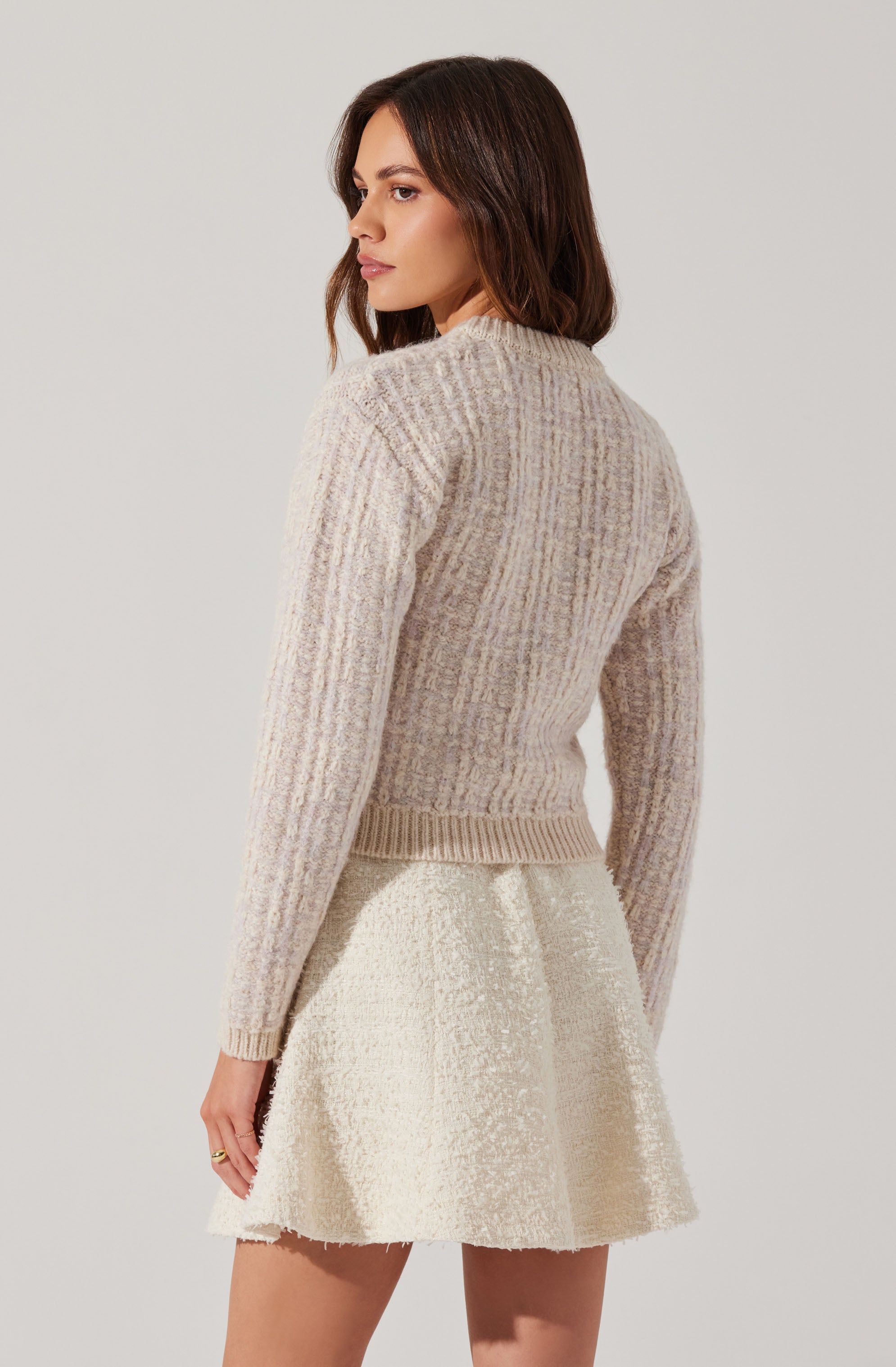 Leyla Contrast Trim Cardigan for Women - Stylish Open Front Knit Sweater | Perfect for Office, Casual Outfits & Fall Layering