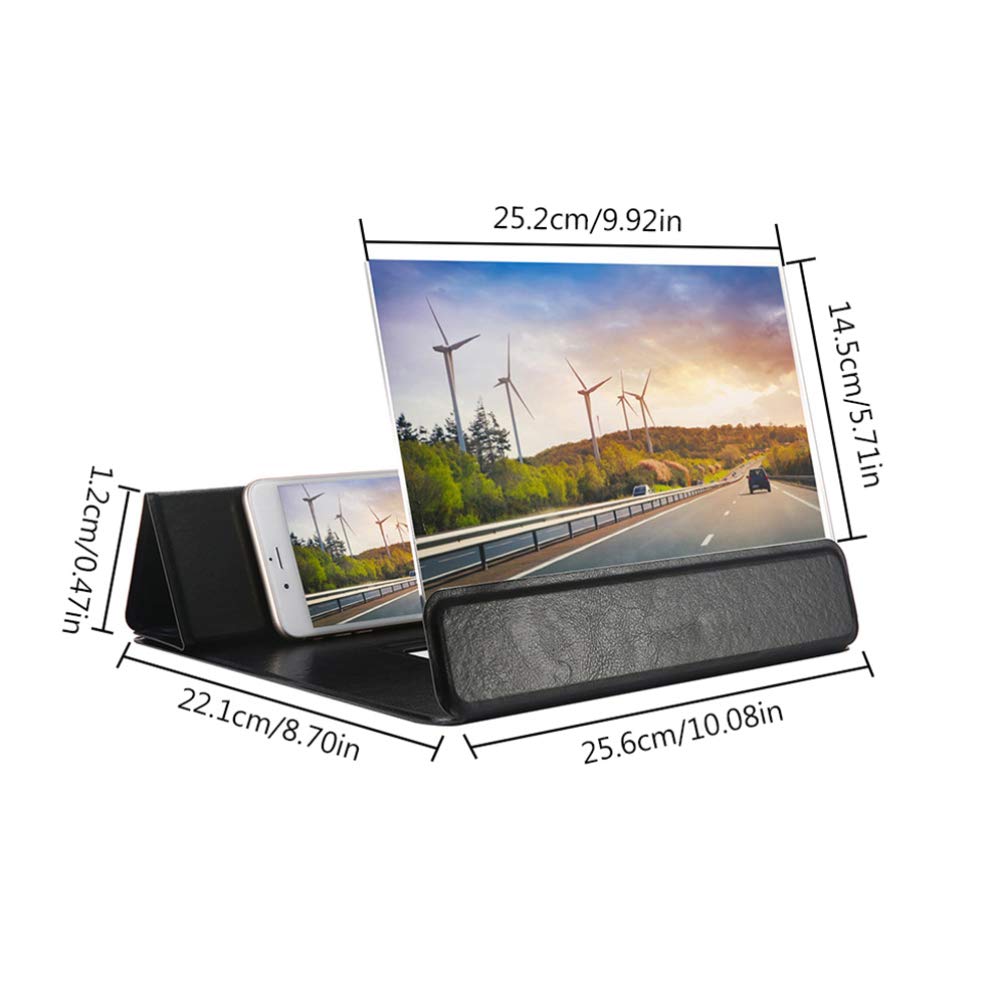 Folding Phone Screen Magnifier - 3D Arc Projector for Gaming & Movies