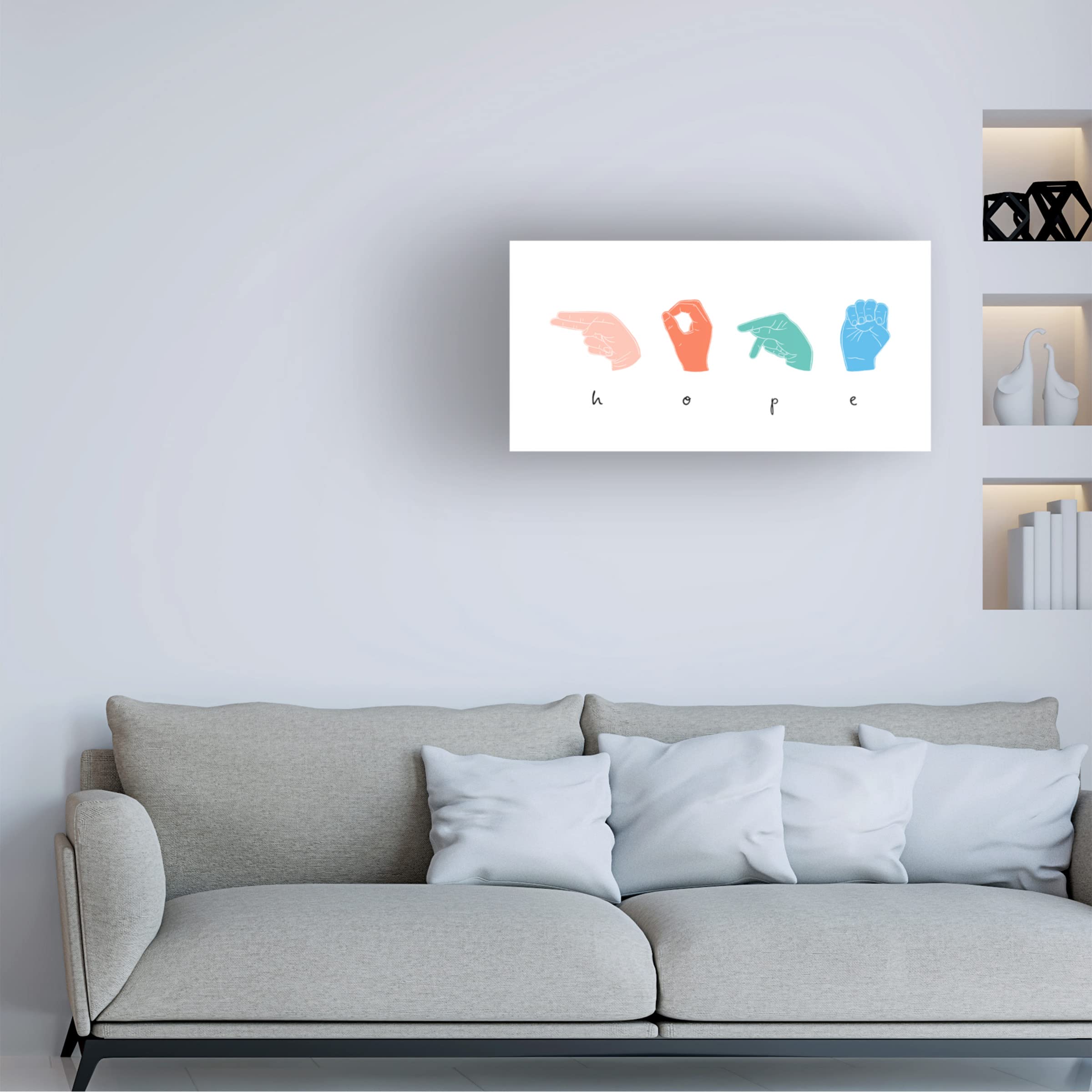 Emma Scarvey 'Love Languages I' Canvas Wall Art Print - Romantic Home Decor for Living Room, Bedroom & Office - Perfect Gift for Couples & Anniversaries