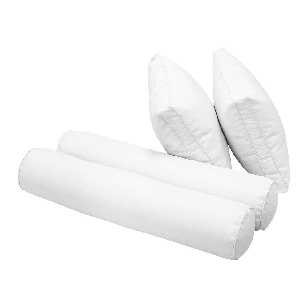 Prolinemax Outdoor Style 1 Full Piped Trim Daybed Mattress Bolster Pillow Fitted Sheet Cover - Waterproof & Breathable Fabric - Perfect for Patio, Sunroom, and Guest Bed AD106