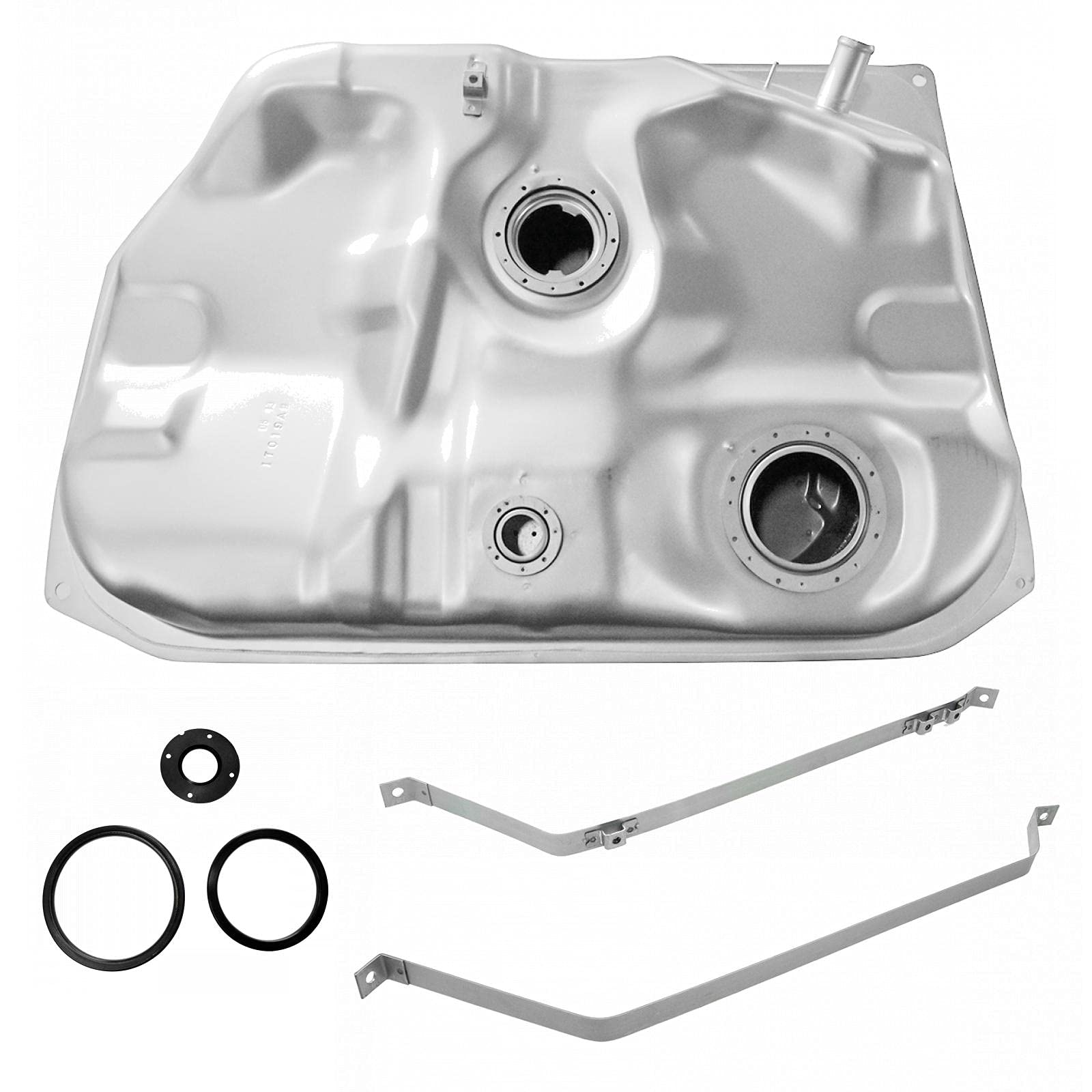 TRQ Fuel Tank Kit with Straps - Compatible with 1998-1999 Toyota Corolla - Replacement Gas Tank for Leak Repair & Maintenance - Perfect for DIY Auto Repair & Vehicle Restoration Projects