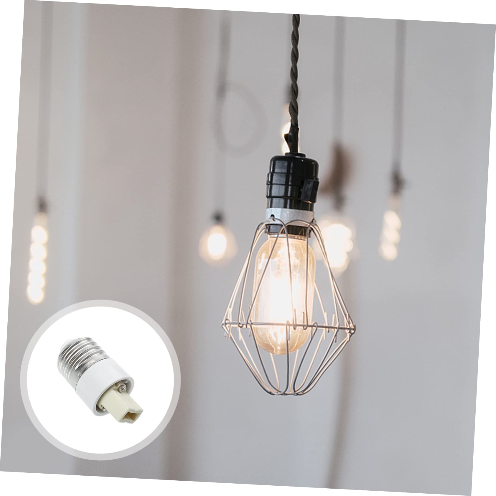 6-Pack E12 to G9 Light Bulb Socket Adapter - E12 Lampholder Converter for G9 LED Bulbs - Light Socket Outlet Extender - Perfect for Chandeliers, Pendant Lights & Home Lighting Fixtures