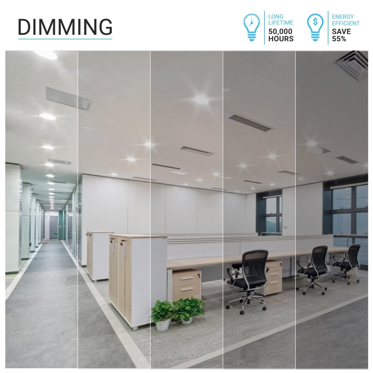 12W 6 Inch Ultra Thin LED Recessed Ceiling Light - 900LM, Dimmable Downlight with Junction Box, Damp Rated, ETL & Energy Star Certified - Perfect for Kitchens, Bathrooms & Living Rooms