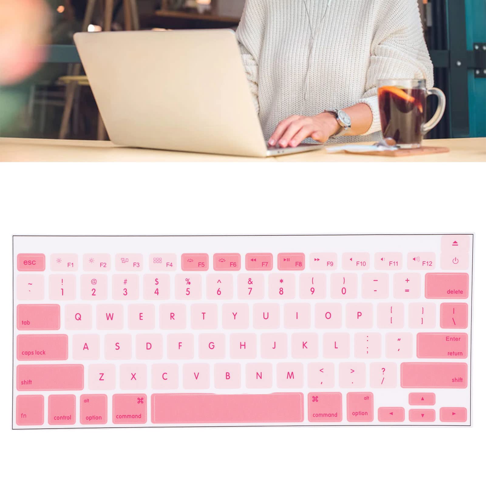 iOS Keyboard Stickers - PVC English Computer Keyboard Stickers with Clear Lettering for Laptop, Notebook, Desktop - Perfect for Typing Efficiency and Office Use