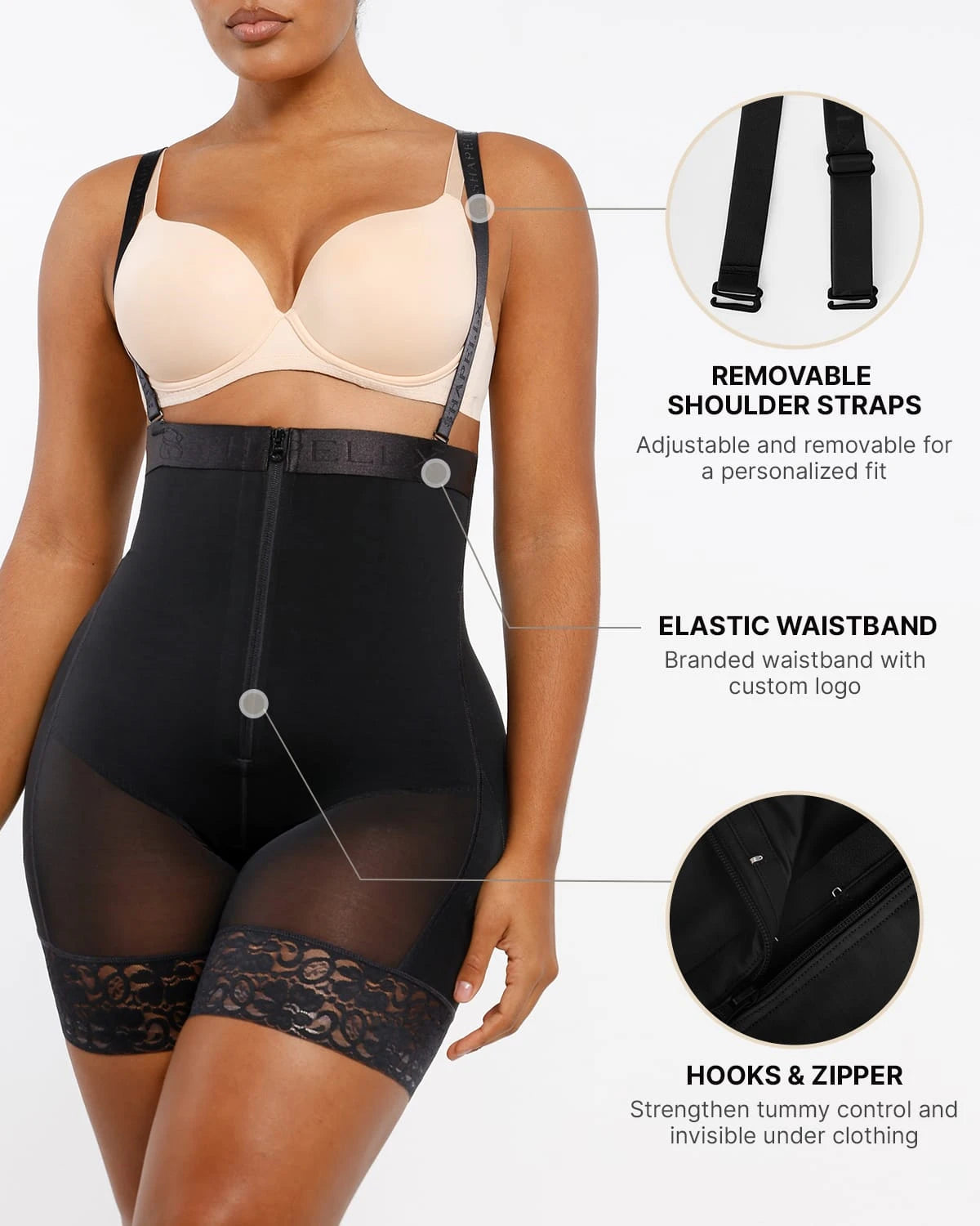 AirSlim® Firm Tummy Control Shapewear Bodysuit with Butt Lifting - Slimming Underwear for Women, Perfect for Workout, Wedding & Everyday Wear