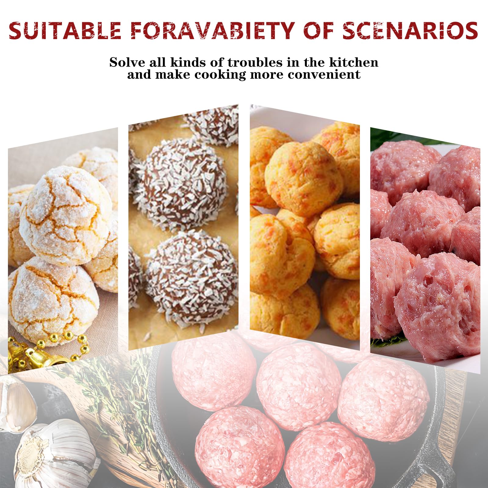 Stainless Steel Meatball Maker - 304 Non-Stick Meatball Press Tool for Dumplings, Pastries & Cooking | Perfect for Home Kitchen, Restaurants & Meal Prep (Small Size)
