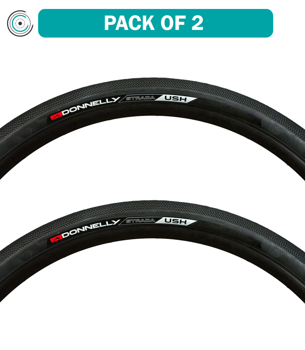 2 Pack Donnelly Sports Strada USH Tubeless Folding Bike Tires - 700x32, 60TPI, Black (D10029) - Perfect for Road Cycling, Commuting & Gravel Riding