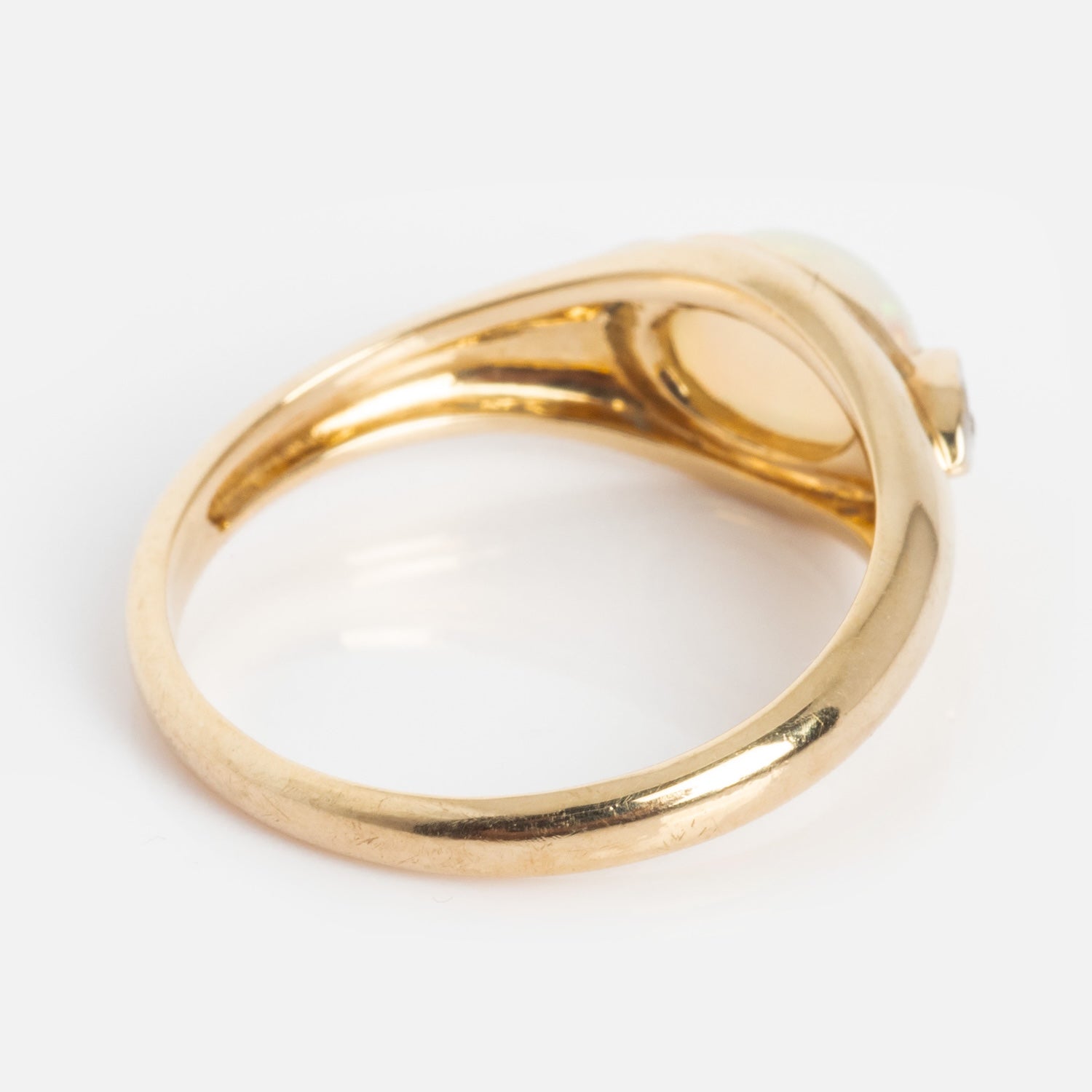 Solid Gold Crystal Ball Opal Ring - Elegant 14K Gold Gemstone Jewelry for Women | Perfect for Special Occasions, Weddings & Gift Giving