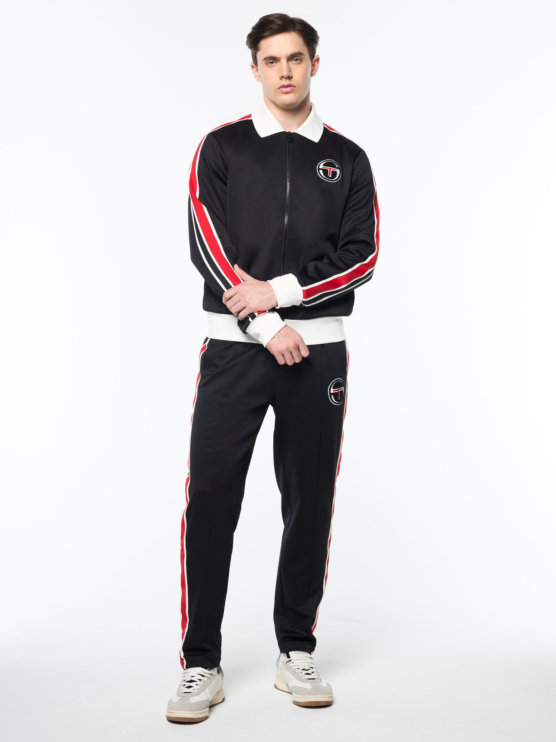 Monte Track Jacket for Men - Lightweight Waterproof Windbreaker Running Jacket - Black Outdoor Sports Jacket for Running, Hiking & Travel
