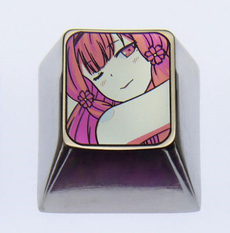 Akino Sakura Pansy 1U Titanium Alloy Custom Keycaps - Anime, Gaming & Novel Themed Metal Keycaps for Mechanical Keyboards | Perfect for Gamers, Typists & Collectors