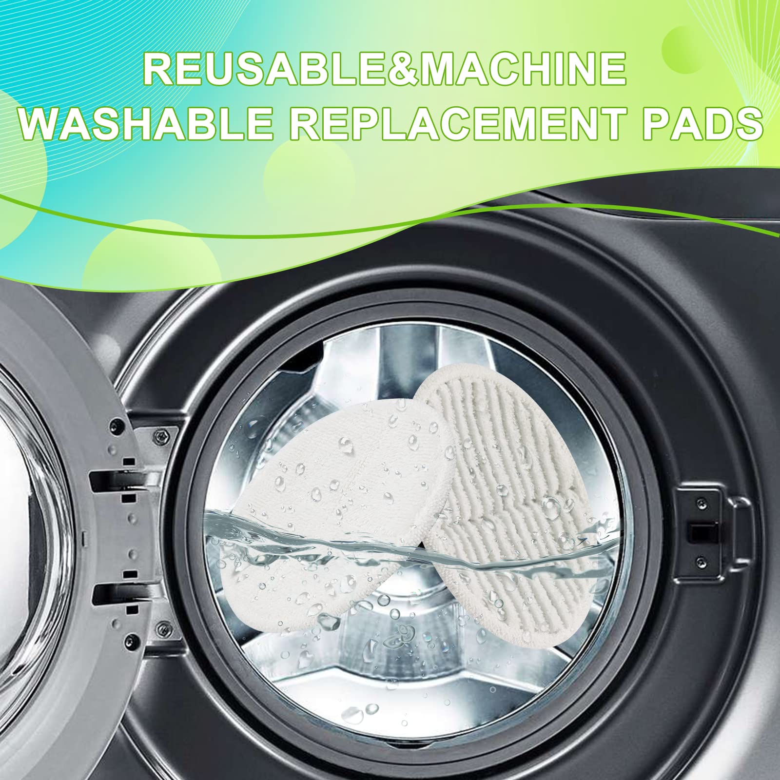 Bissell Spinwave Replacement Mop Pads - 2 Scrubby & 4 Soft Pads Kit Compatible with Models 2039, 2039A, 2039Q, 2039T, 2039W, 20391, 20395, 20399, 2307, 23157, 2315A - Perfect for Hardwood Floors, Tile & Laminate Cleaning
