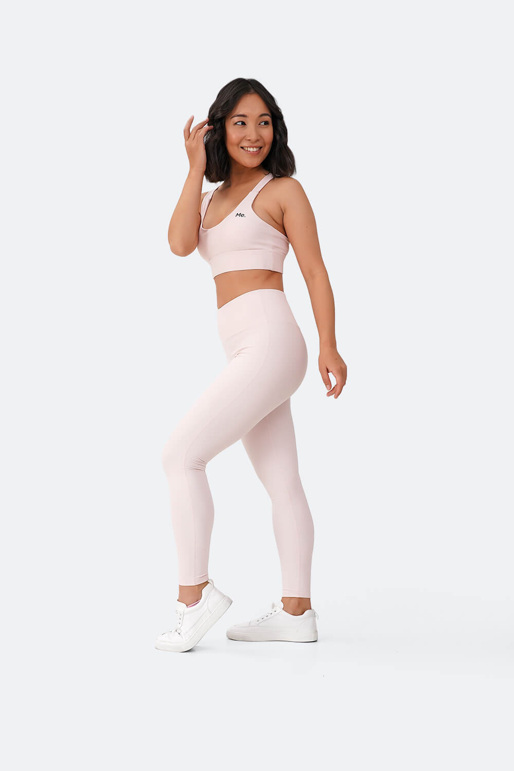 Pink Vanilla High Waisted Leggings for Women - Soft Yoga Pants with Tummy Control - Perfect for Workout, Running & Lounge Wear