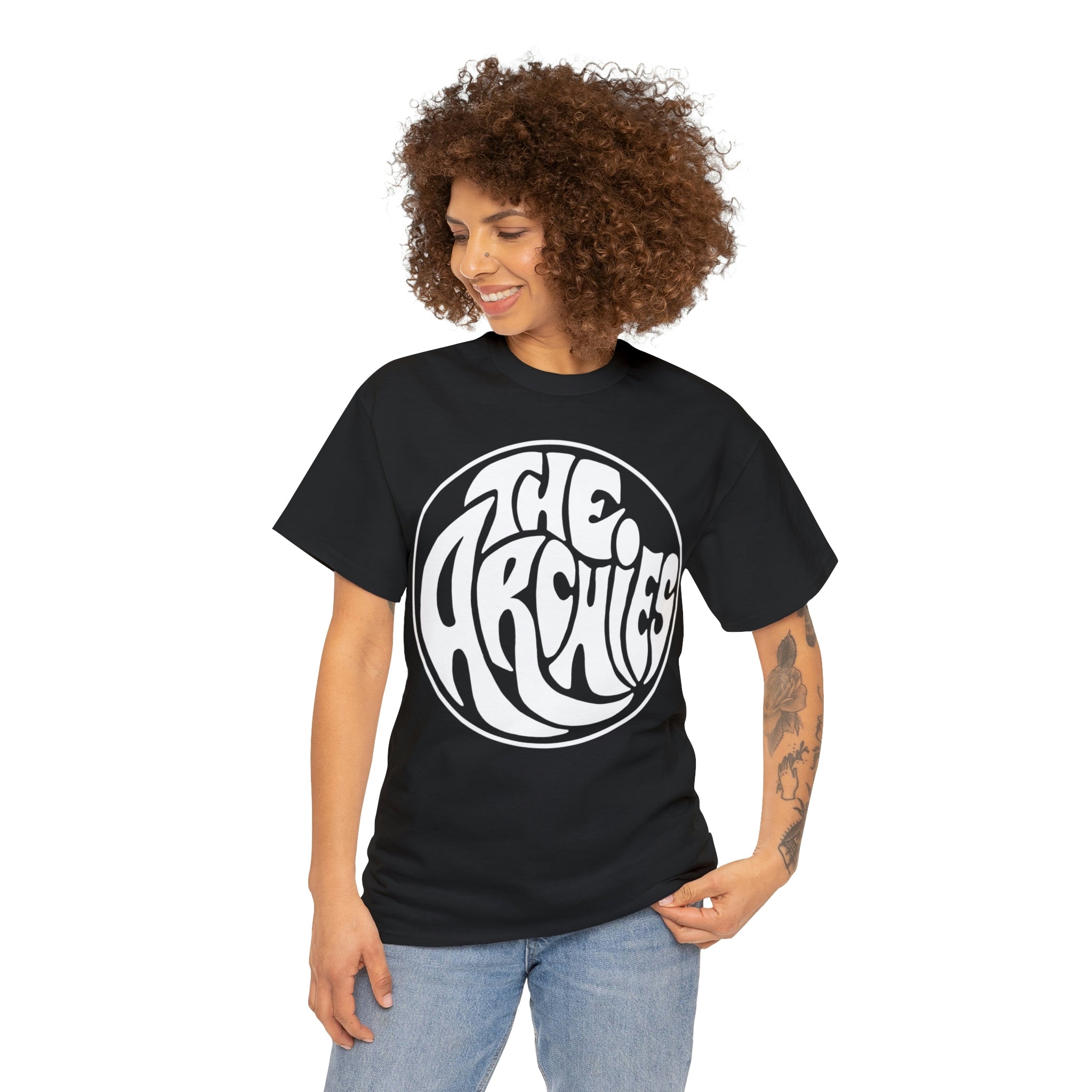 The Archies Band Circle Design Unisex Heavy Cotton T-Shirt - Vintage Music Tee for Casual Wear & Concerts