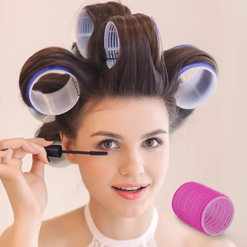 Self Grip Hair Curler Heatless Roller for Overnight Curls - No Heat Hair Rollers for Women, Easy to Use Hair Styling Tool for Natural Waves and Curls at Home or Travel