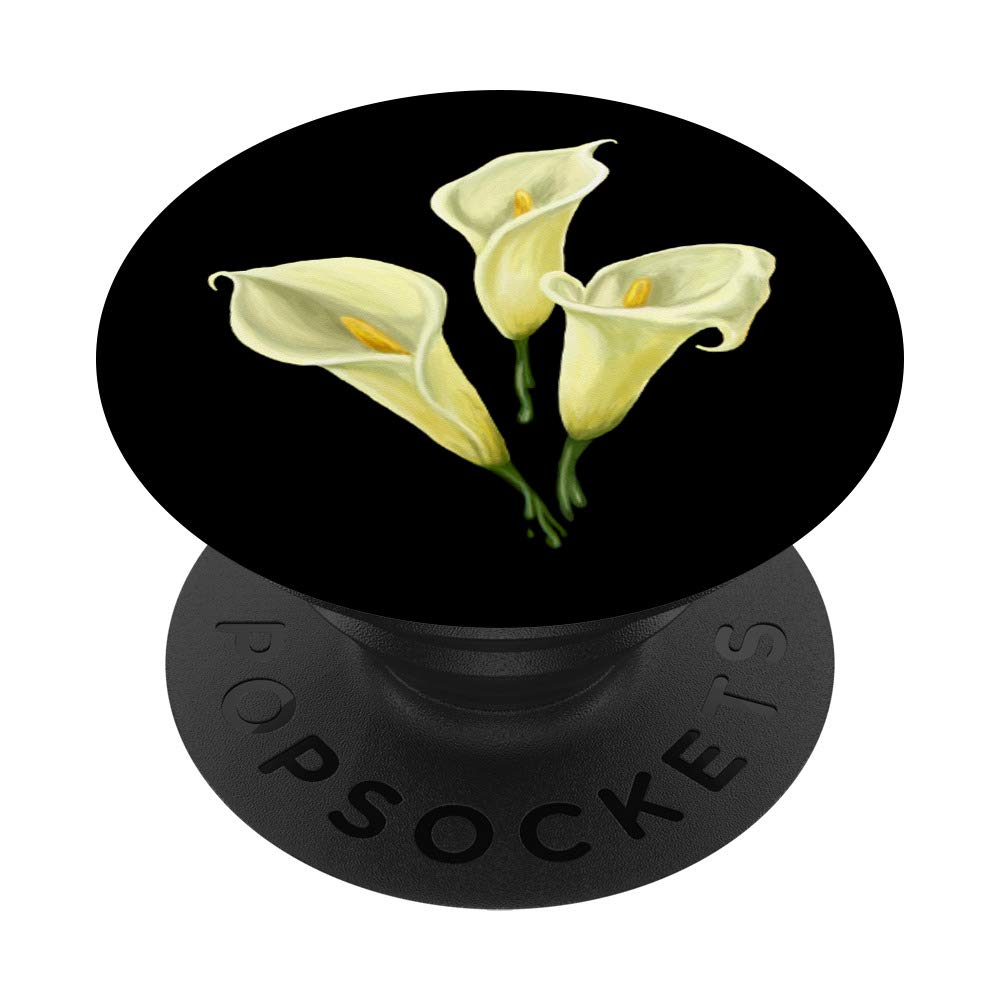 Elegant Calla Lilies Floral Watercolor PopSockets - Swappable PopGrip Phone Grip & Stand for iPhone, Samsung - Perfect for Home Decor, Office Accessories & Gift Giving