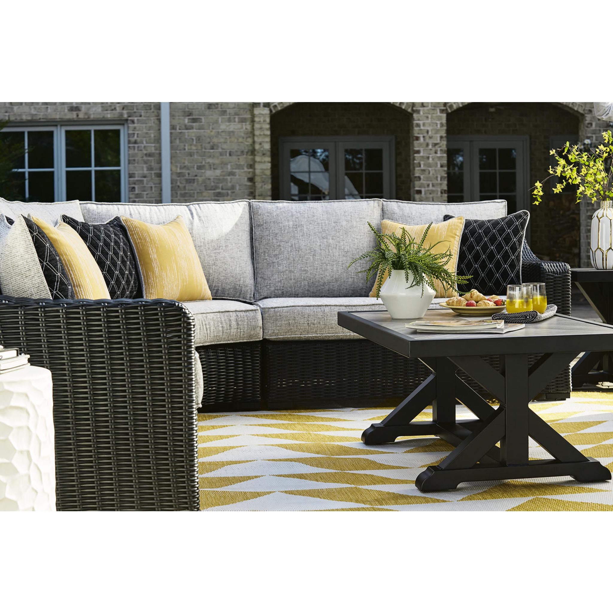 Beachcroft Outdoor Coffee Table - Weather-Resistant & Durable Patio Furniture for Garden, Poolside, and Backyard Relaxation