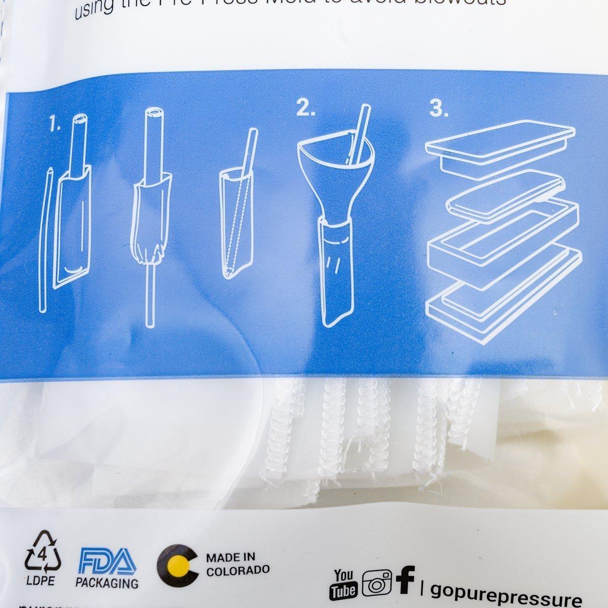 90 Micron Rosin Press Filter Bags - PurePressure Premium Quality for DIY Rosin Extraction - Perfect for Home Use & Small Batch Processing