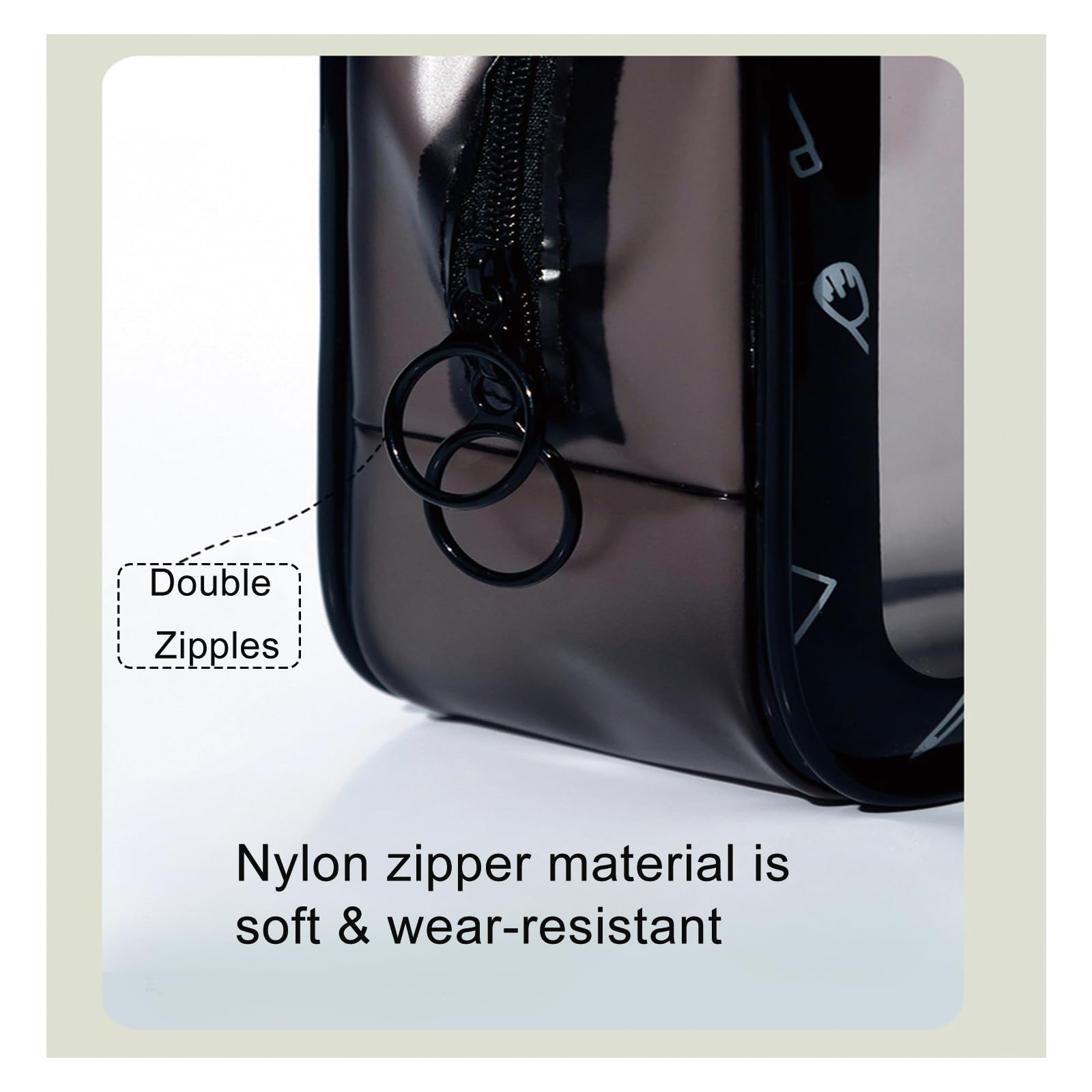 2 Pack Clear Printed TSA Approved Quart Size Toiletry Bag - Travel Makeup Cosmetic Organizer for Women & Men (Black & White) | Perfect for Air Travel, Gym Essentials & Daily Beauty Storage