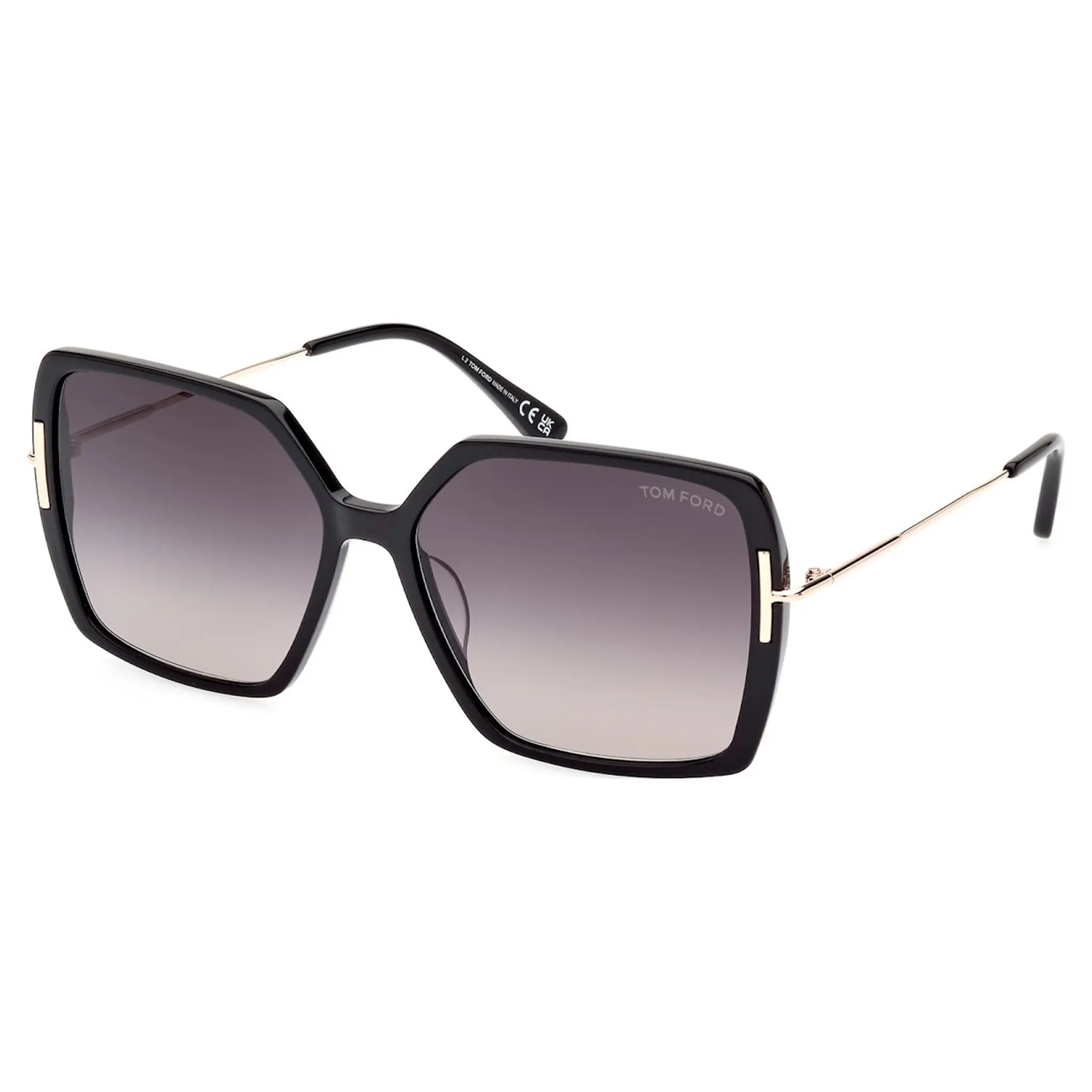 Tom Ford Joanna FT1039 01B 59 Black Polarized Sunglasses for Women - UV Protection, Fashion Luxury Shades for Driving, Beach & Outdoor Activities