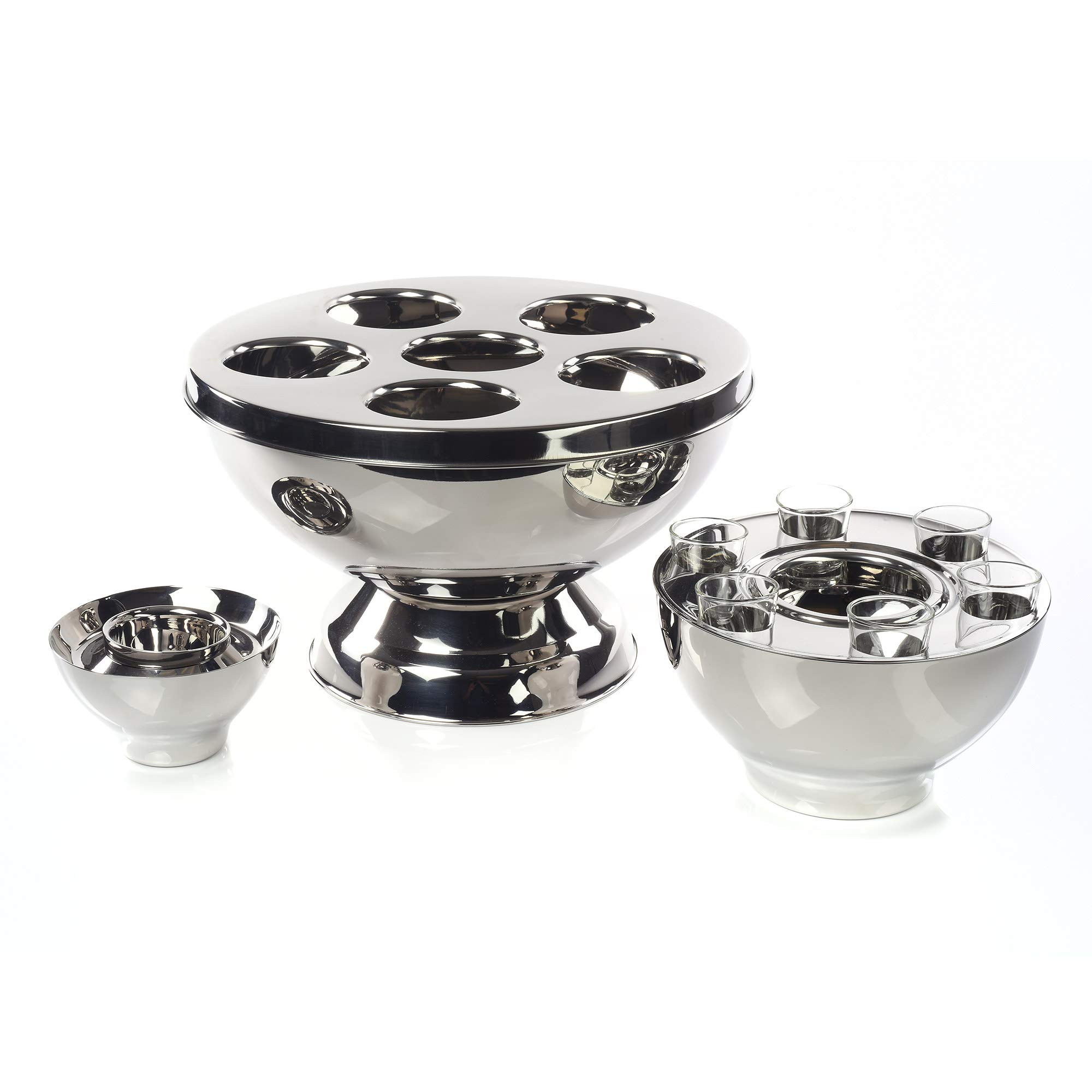 Premium IMPULSE! Vienna 6-Piece Stainless Steel Shot Glass Set - Durable & Dishwasher Safe for Cocktails, Parties, and Home Bar Use