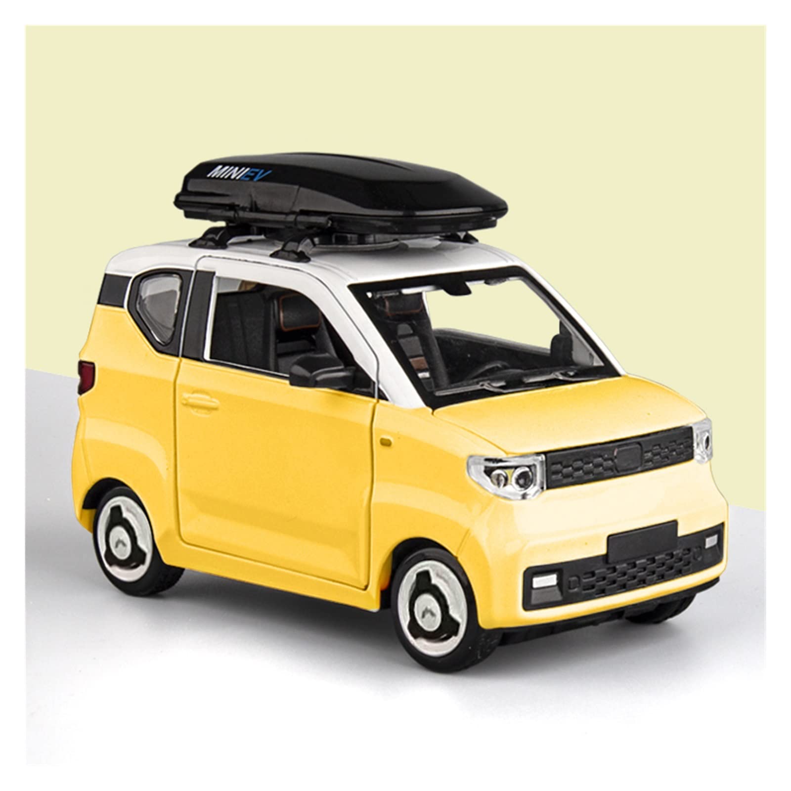 1:24 Scale Wuling Mini EV Alloy Die-Cast Model Car - Yellow Toy Vehicle for Kids, Collectors & Car Enthusiasts | Perfect Birthday Gift, Home Decoration & Office Display