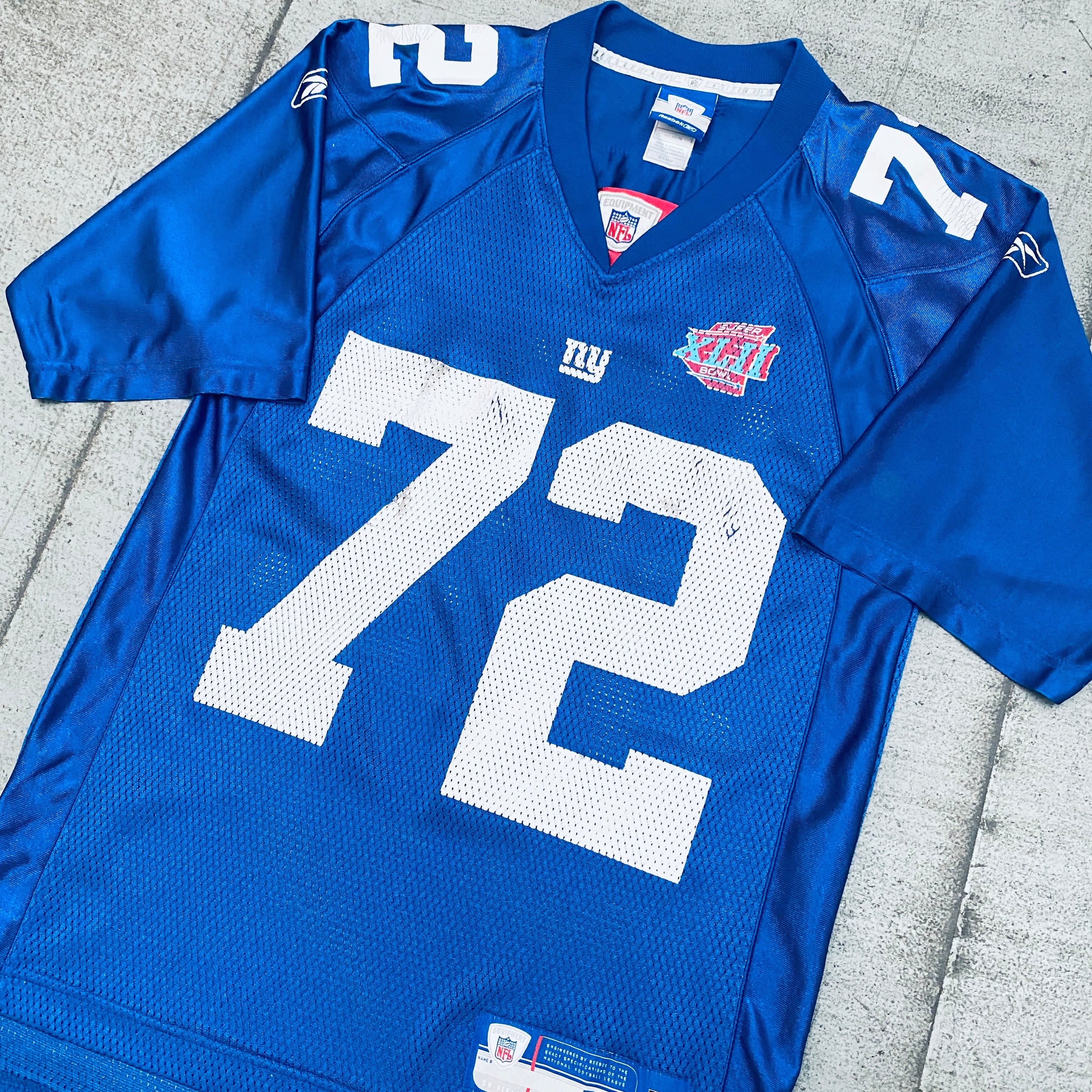 Authentic New York Giants Osi Umenyiora 2007/08 Jersey with Super Bowl XLII Patch (Size S) - Perfect for NFL Fans, Game Day & Collectors