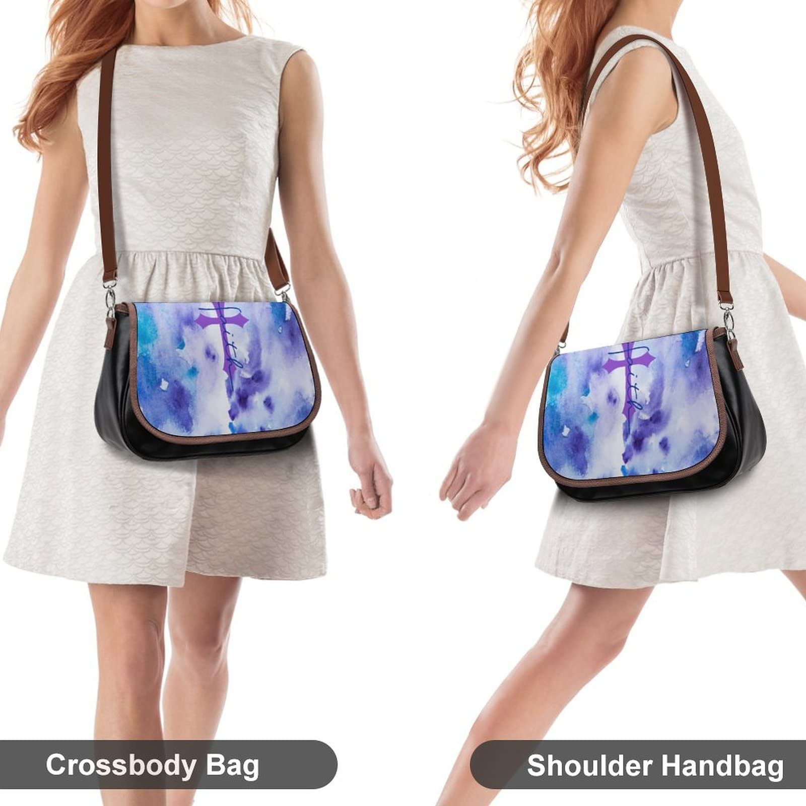 Stylish Women's Crossbody Bags - Genuine Leather Shoulder Purse for Everyday Use | Perfect for Work, Travel & Shopping (Faith Inspired Design)