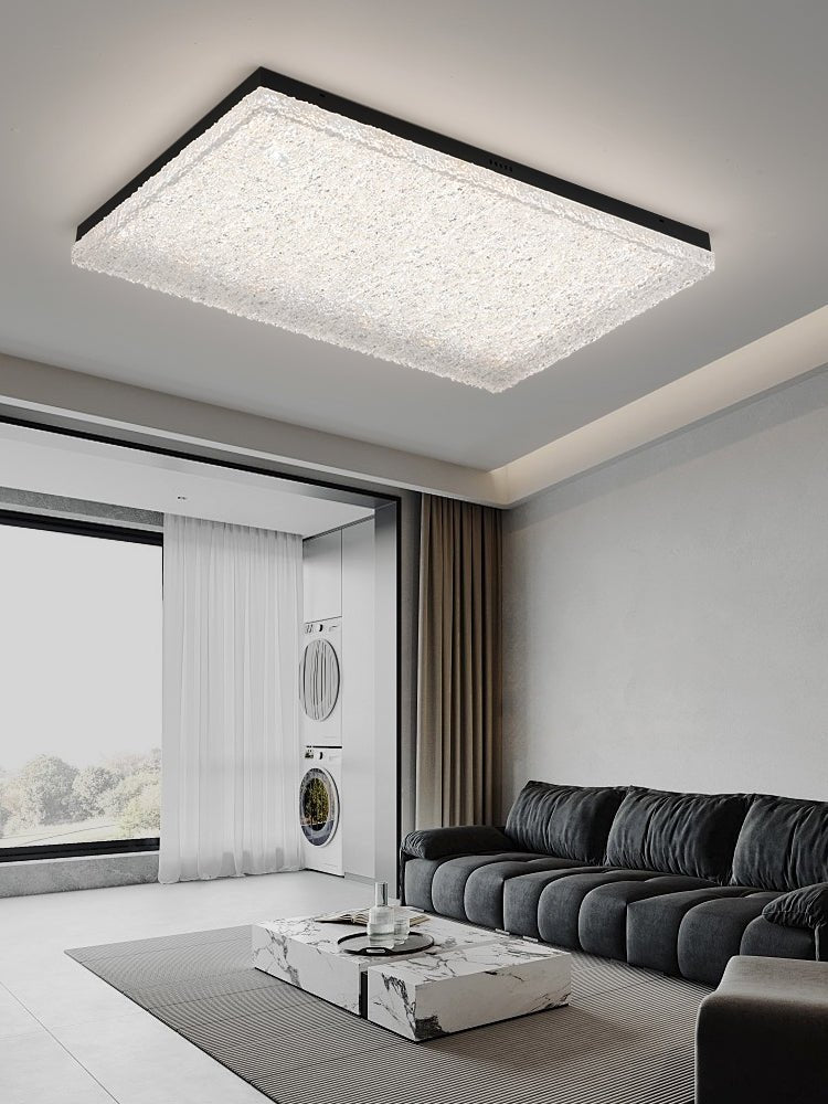 Crystalia Resin Ceiling Light Fixture - Modern Crystal Chandelier for Living Room, Bedroom, Dining Room - Elegant Home Decor Lighting for Indoor Spaces